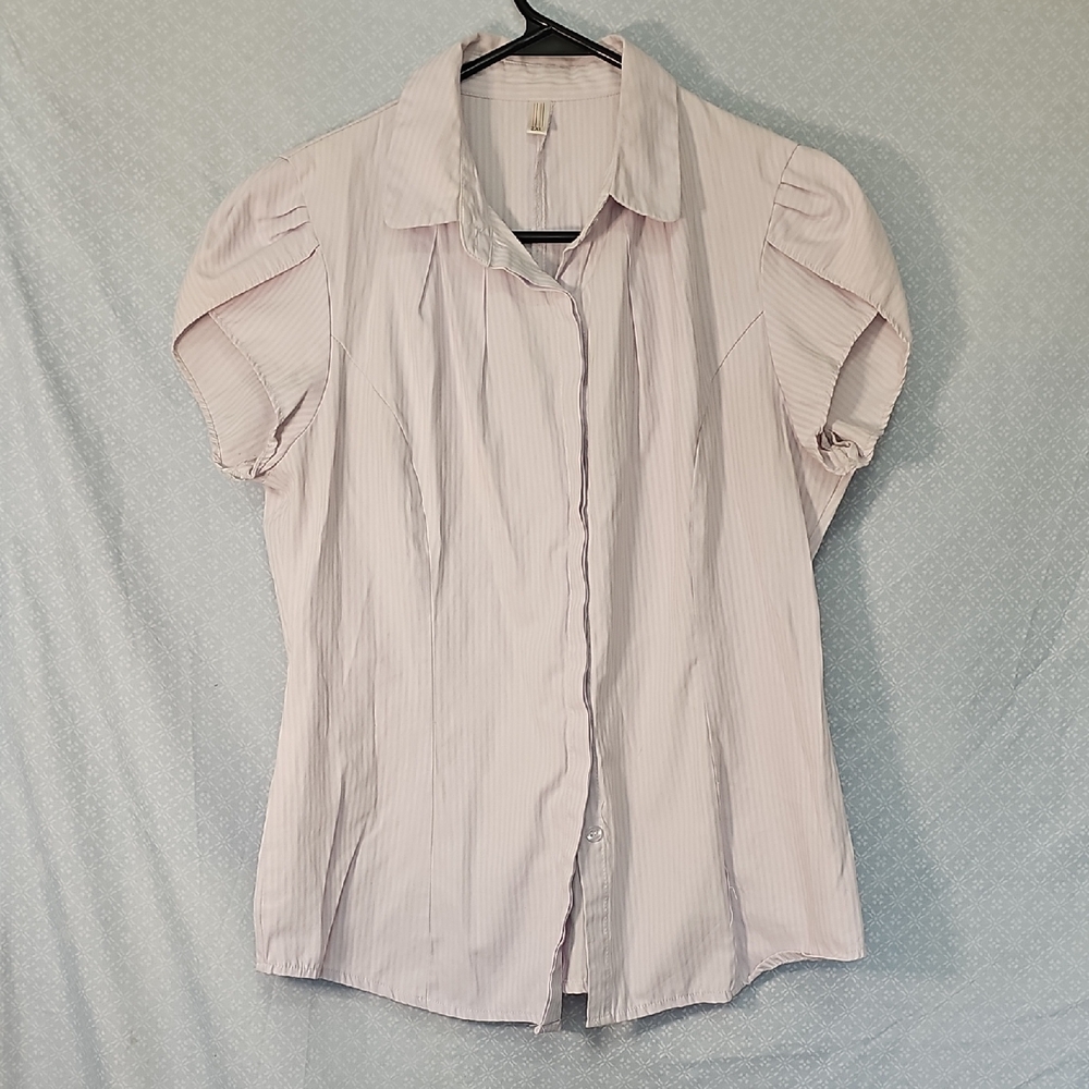 Elegant Women's Light Pink Button Down Shirt